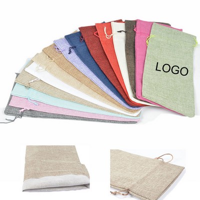 Faux Linen Wine Bottle Drawer Pocket