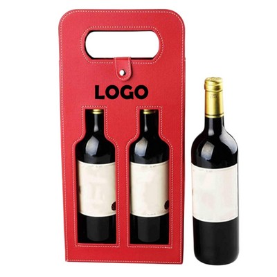 Elegant PU Wine Bottle Bag
