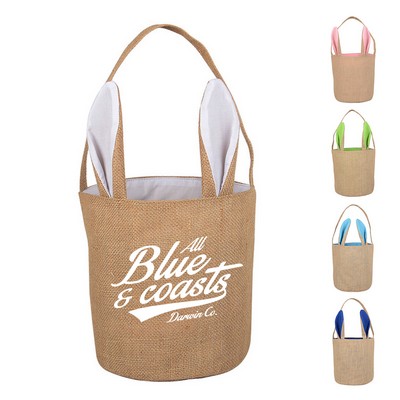 Eco-Friendly Bunny Ear Jute Tote Bag
