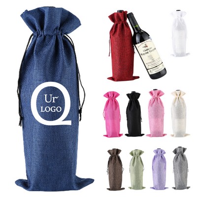 Linen Wine Bag