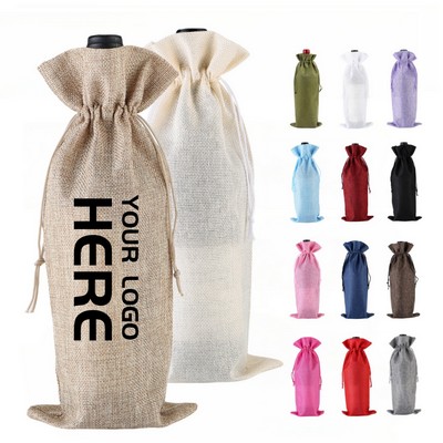 Reusable Linen Wine Bag